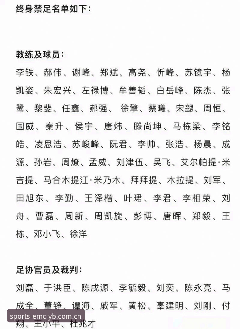 中国足球反腐风暴深度评测：从第三批禁足名单看行业生态重塑